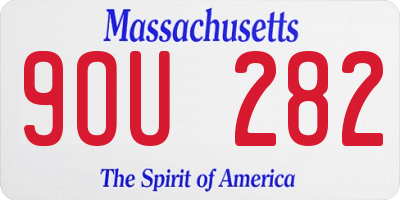 MA license plate 9OU282