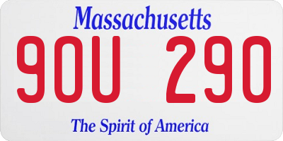 MA license plate 9OU290