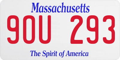 MA license plate 9OU293