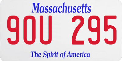 MA license plate 9OU295
