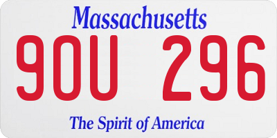 MA license plate 9OU296