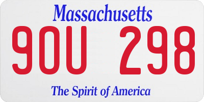 MA license plate 9OU298