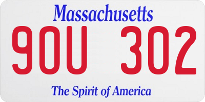 MA license plate 9OU302