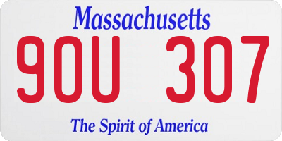 MA license plate 9OU307