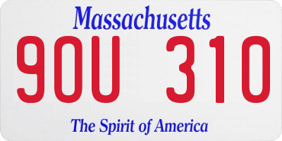MA license plate 9OU310