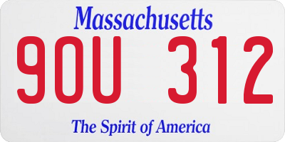 MA license plate 9OU312