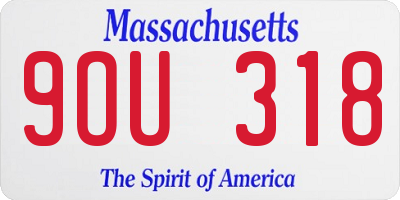 MA license plate 9OU318