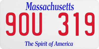 MA license plate 9OU319