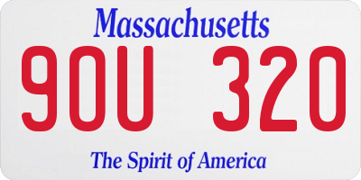 MA license plate 9OU320
