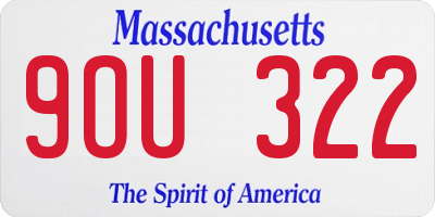 MA license plate 9OU322