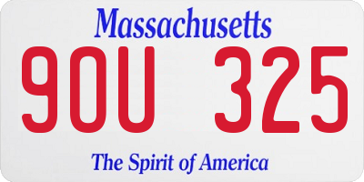 MA license plate 9OU325