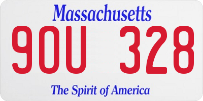 MA license plate 9OU328