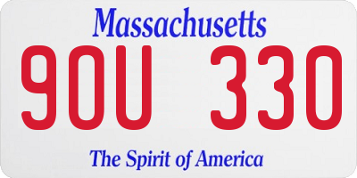 MA license plate 9OU330