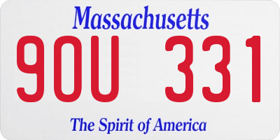 MA license plate 9OU331