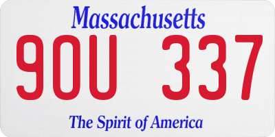MA license plate 9OU337