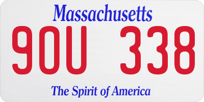 MA license plate 9OU338
