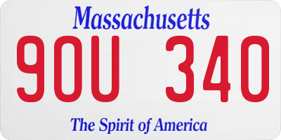 MA license plate 9OU340