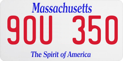 MA license plate 9OU350