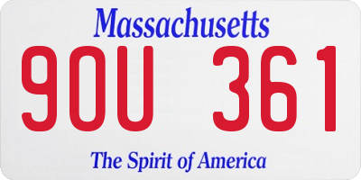 MA license plate 9OU361