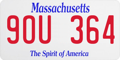 MA license plate 9OU364