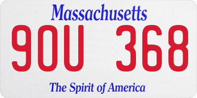 MA license plate 9OU368