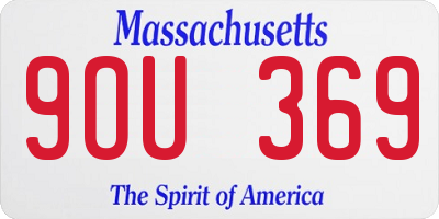 MA license plate 9OU369