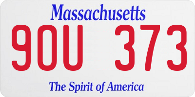 MA license plate 9OU373