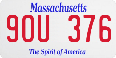 MA license plate 9OU376