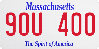 MA license plate 9OU400