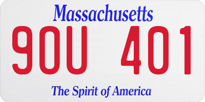 MA license plate 9OU401