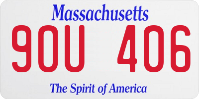 MA license plate 9OU406