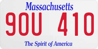 MA license plate 9OU410