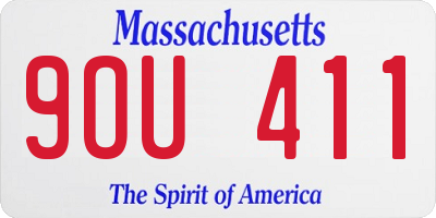 MA license plate 9OU411