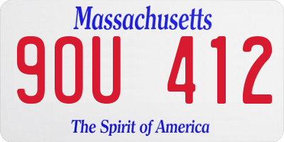 MA license plate 9OU412