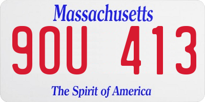 MA license plate 9OU413