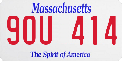 MA license plate 9OU414