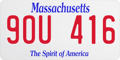 MA license plate 9OU416