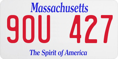 MA license plate 9OU427