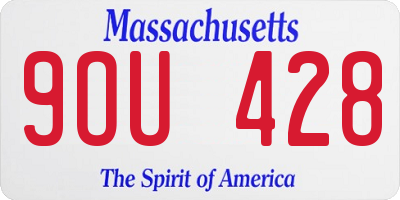 MA license plate 9OU428