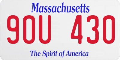 MA license plate 9OU430