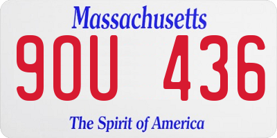 MA license plate 9OU436