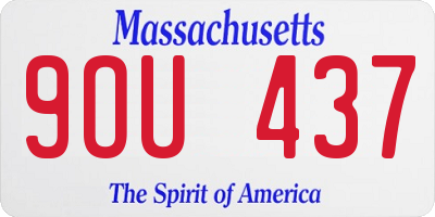 MA license plate 9OU437