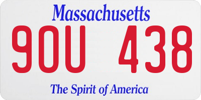 MA license plate 9OU438
