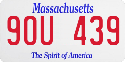 MA license plate 9OU439