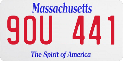 MA license plate 9OU441