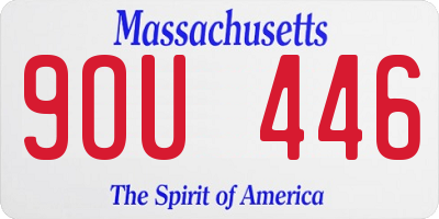 MA license plate 9OU446