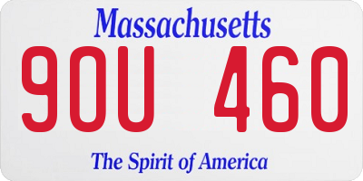 MA license plate 9OU460