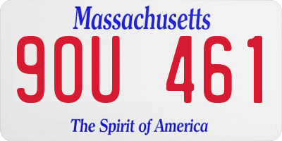 MA license plate 9OU461