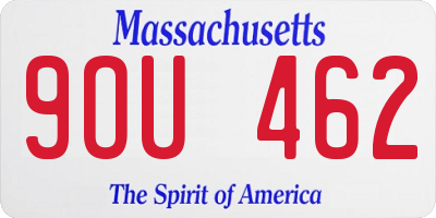 MA license plate 9OU462