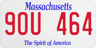 MA license plate 9OU464